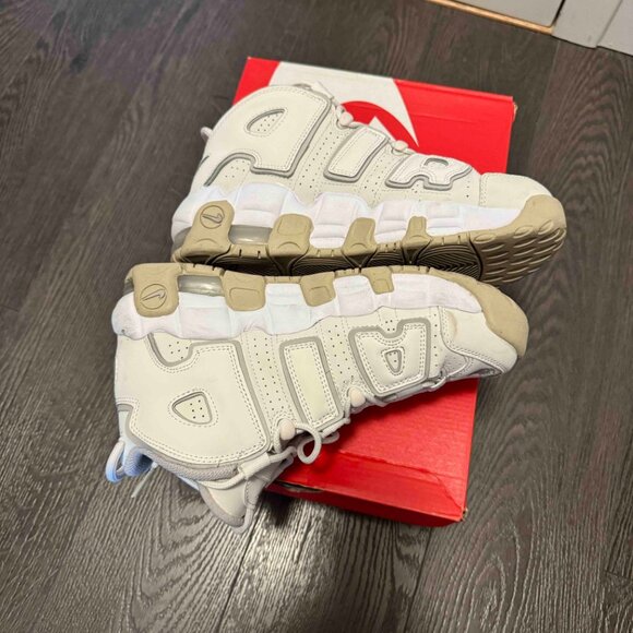 Nike Air More Uptempo Women’s Size 7 Phantom / Iron Ore / White / Beige - Picture 6 of 9